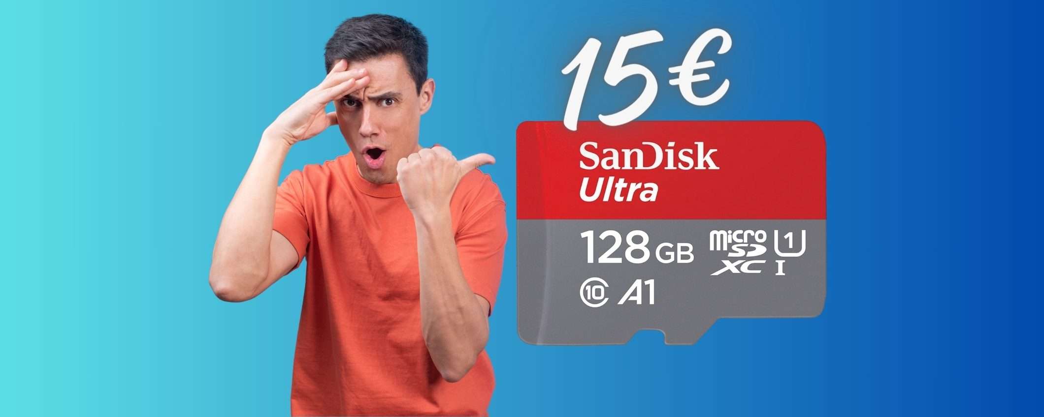 SanDisk Ultra: microSD da 128GB a PREZZO da FAVOLA, solo 15€ SanDisk Ultra: microSD da 128GB a PREZZO da FAVOLA, solo 15€