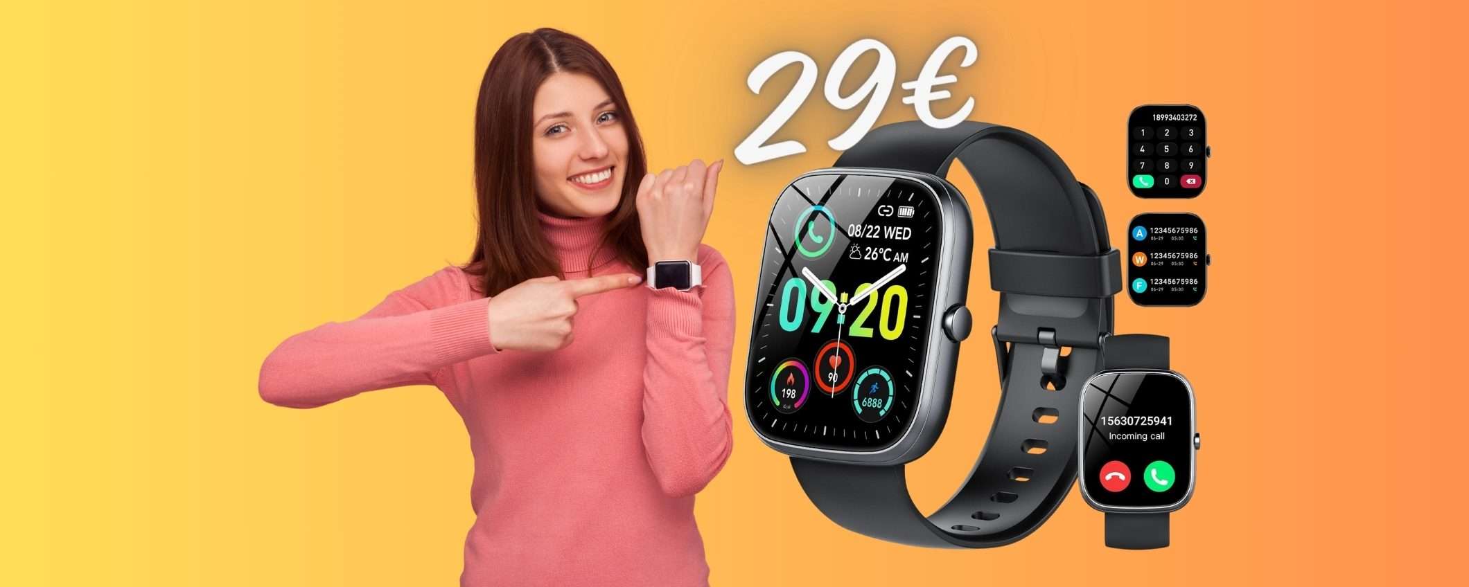 SCONTO PAZZESCO su questo Smartwatch con modalità per chiamate (29€) SCONTO PAZZESCO su questo Smartwatch con modalità per chiamate (29€)