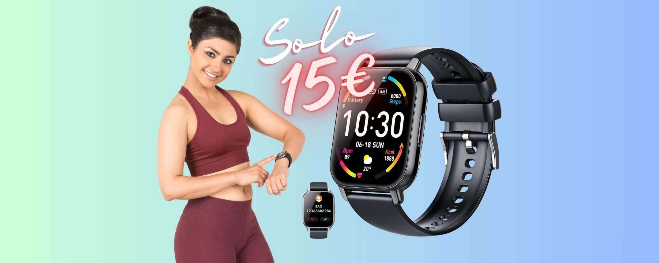 Smartwatch comodissimo, elegante e con tante funzioni fitness (15€) Smartwatch comodissimo, elegante e con tante funzioni fitness (15€)