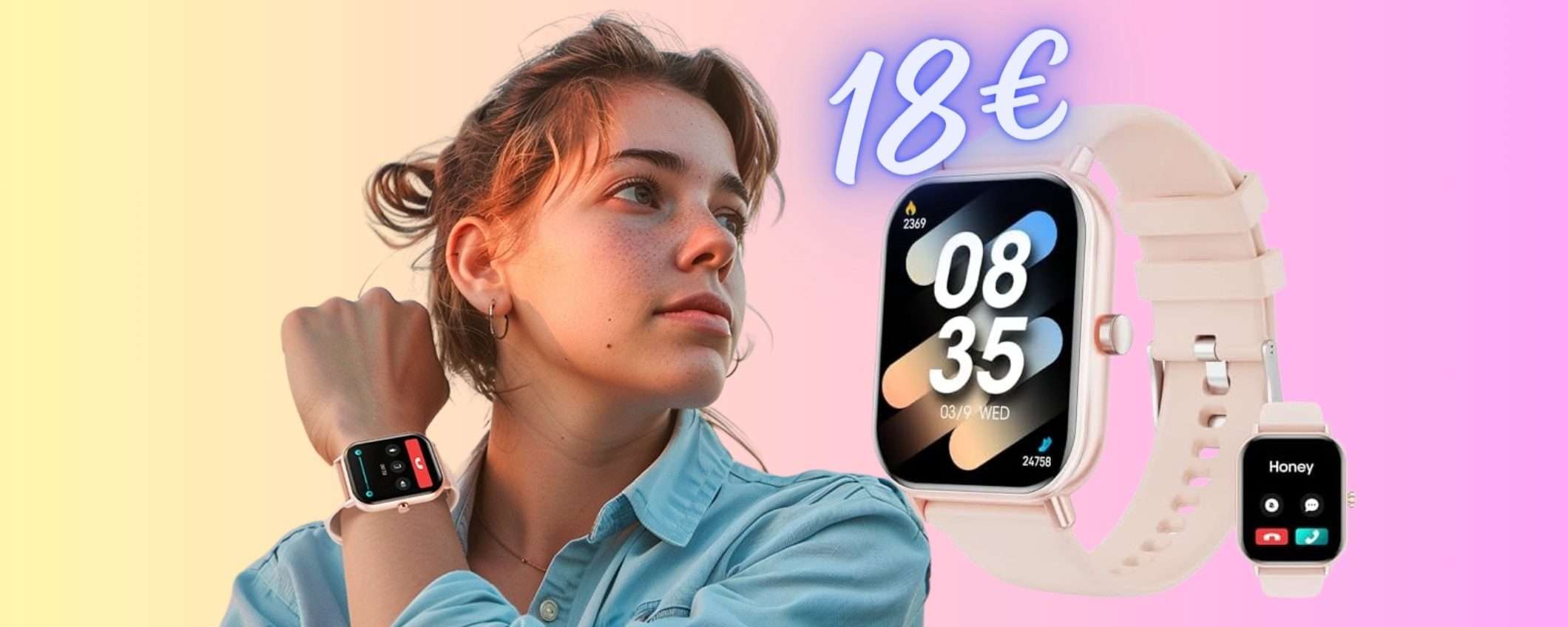 Smartwatch con cui puoi anche fare chiamate ora su Amazon a 18€, FOLLIA Smartwatch con cui puoi anche fare chiamate ora su Amazon a 18€, FOLLIA