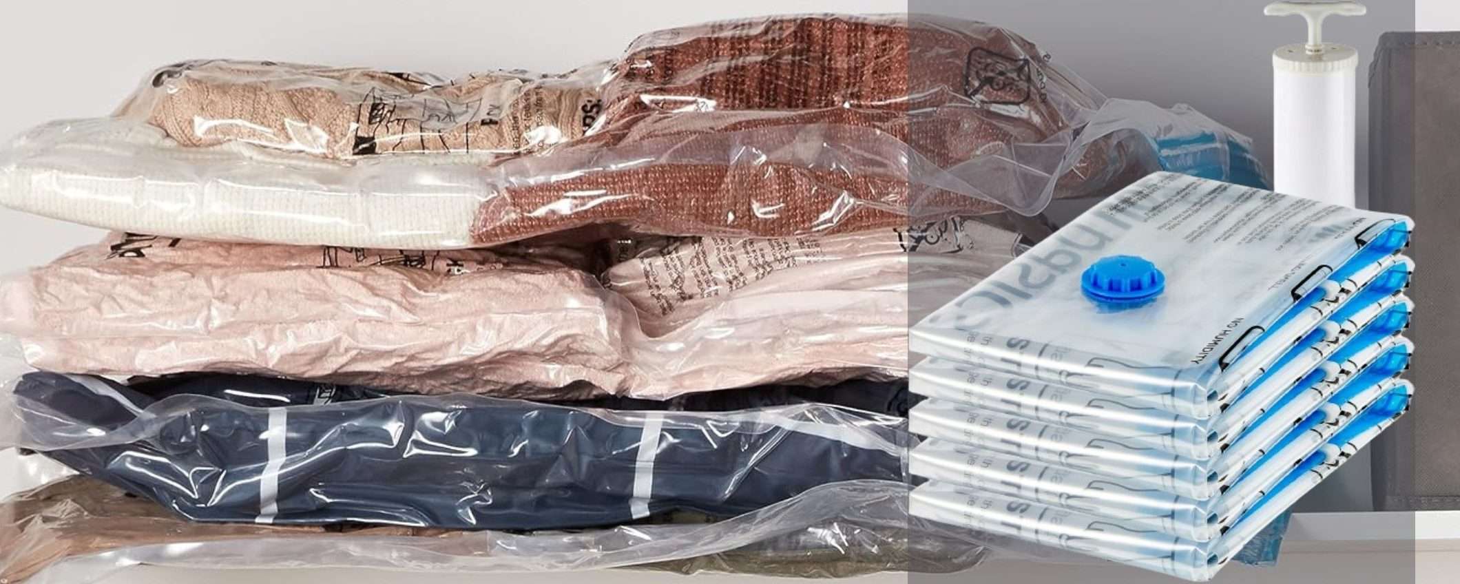 Sacchetti sottovuoto XL a prezzo WOW: cambio di stagione FACILE (5 a 12€) Sacchetti sottovuoto XL a prezzo WOW: cambio di stagione FACILE (5 a 12€)
