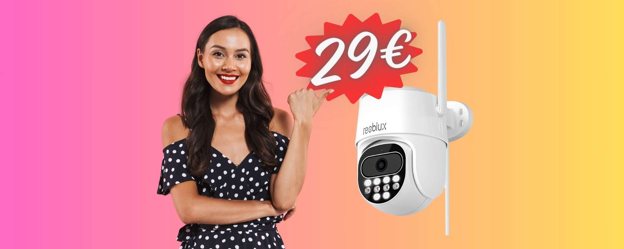 Telecamera di sorveglianza WiFi per una CASA SICURA (29€ su Amazon) Telecamera di sorveglianza WiFi per una CASA SICURA (29€ su Amazon)