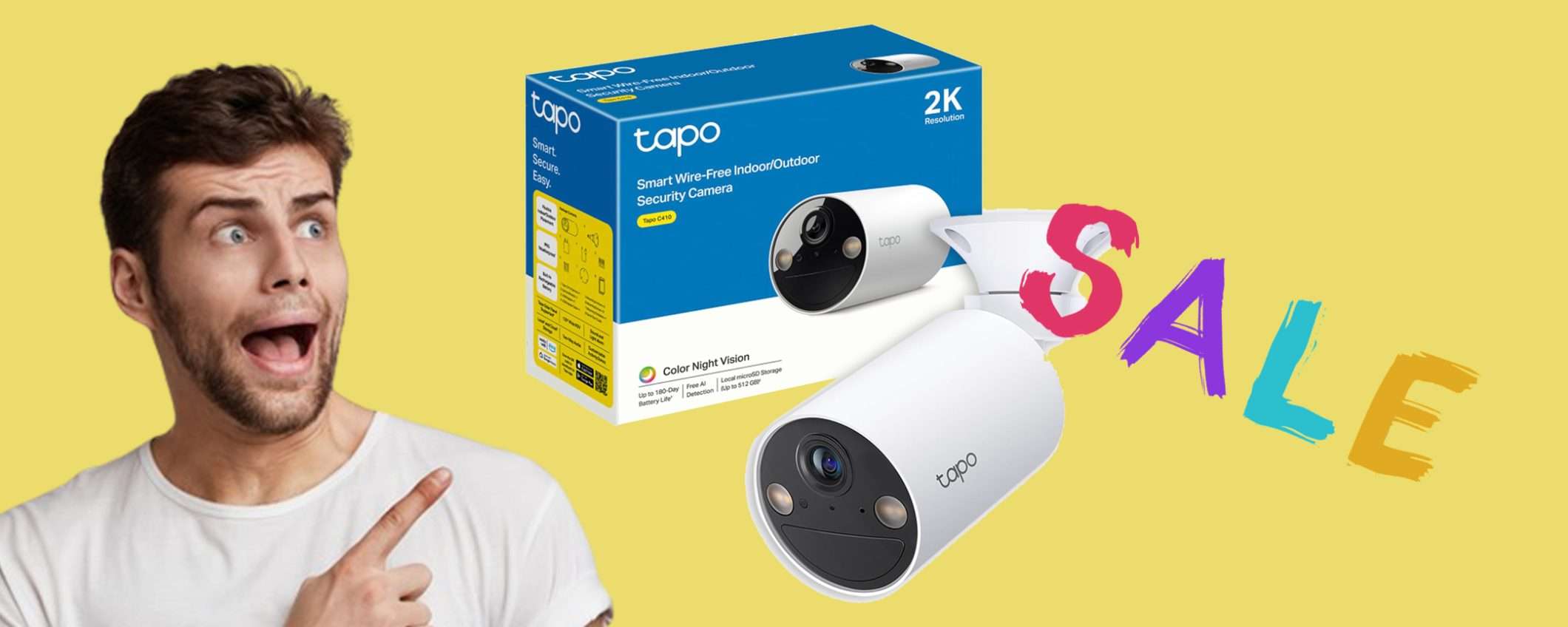 Telecamera per interni/esterni Tapo C410: offerta SUPER (-25%) Telecamera per interni/esterni Tapo C410: offerta SUPER (-25%)
