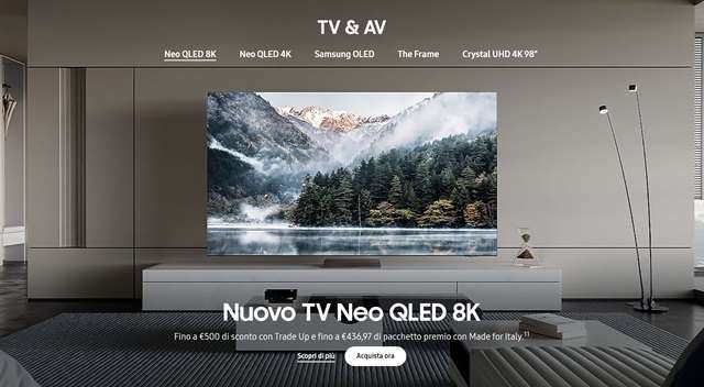 tv neo qled 8k promozione samsung