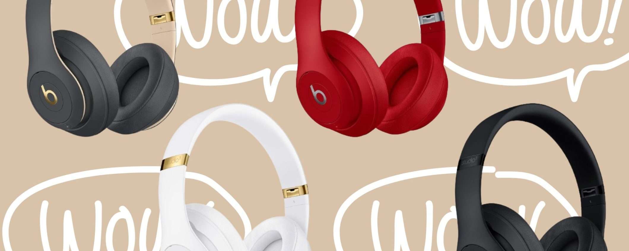 Cuffie Beats Studio3: varie colorazioni e sconti a partire dal 50% su Amazon Cuffie Beats Studio3: varie colorazioni e sconti a partire dal 50% su Amazon