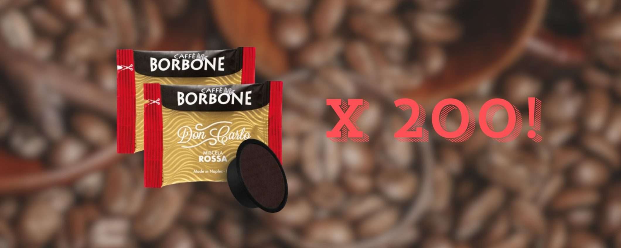 200 capsule Caffè Borbone Miscela Rossa per Lavazza A Modo Mio a prezzo WOW 200 capsule Caffè Borbone Miscela Rossa per Lavazza A Modo Mio a prezzo WOW
