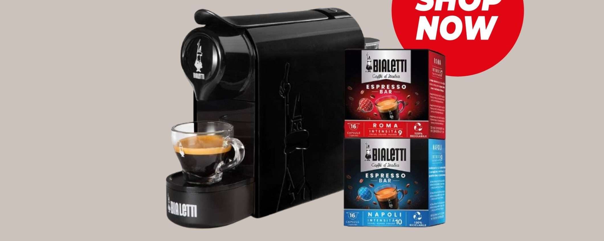 Macchina da caffè Bialetti Gioia + 32 capsule a soli 48€ su Amazon Macchina da caffè Bialetti Gioia + 32 capsule a soli 48€ su Amazon