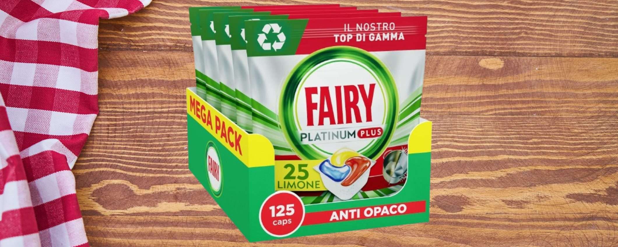 125 capsule Fairy Platinum Plus con brillantante a soli 29€ su Amazon 125 capsule Fairy Platinum Plus con brillantante a soli 29€ su Amazon