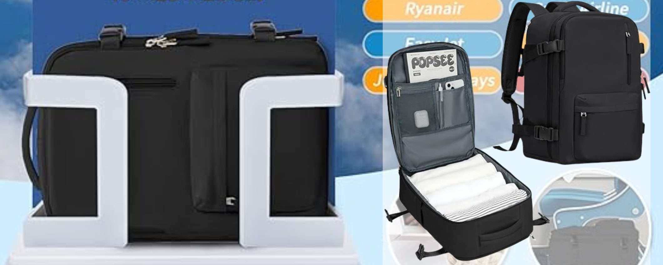 Zaino per Ryanair 40X20X25 cm: il bagaglio geniale che imbarchi GRATIS (29€) Zaino per Ryanair 40X20X25 cm: il bagaglio geniale che imbarchi GRATIS (29€)
