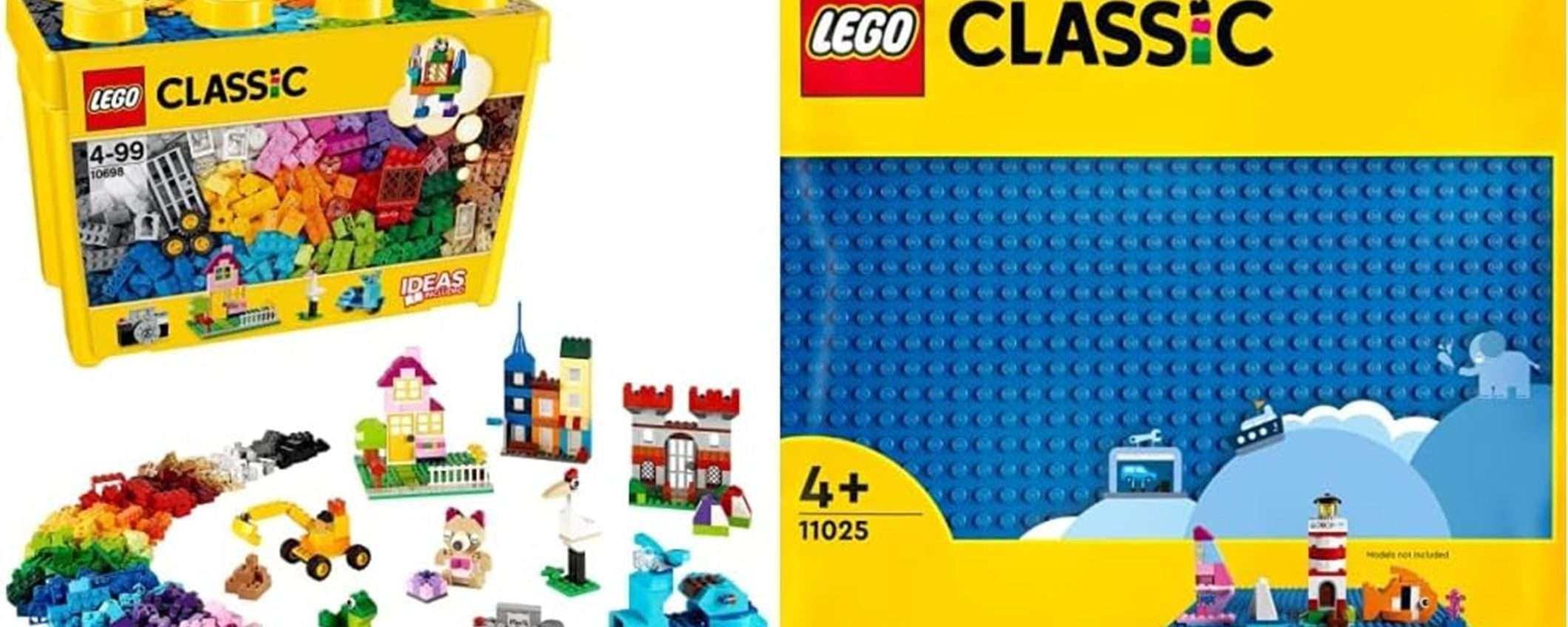 Set LEGO Classic con mattoncini creativi e tavola per costruzioni 32x32 a prezzo WOW Set LEGO Classic con mattoncini creativi e tavola per costruzioni 32x32 a prezzo WOW