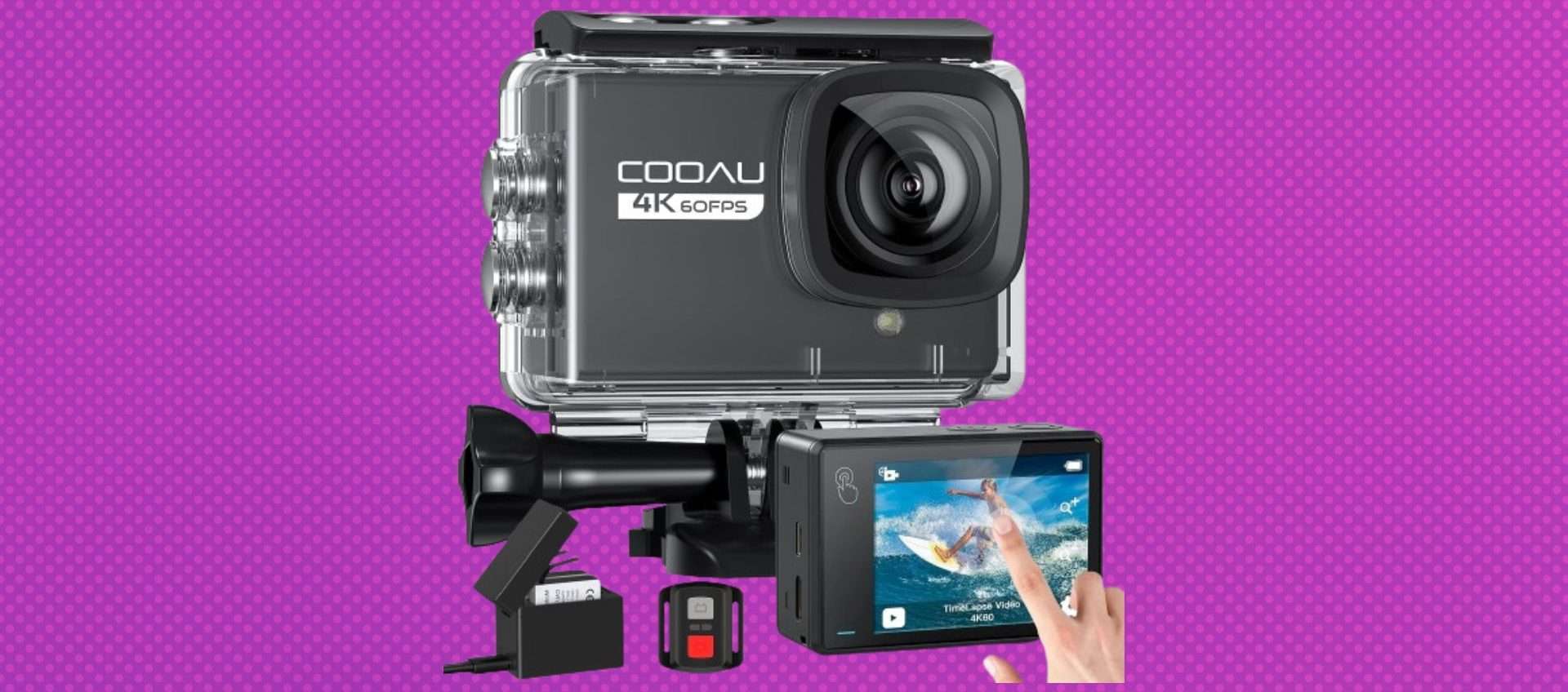 Action cam in offerta ad un PREZZACCIO ASSURDO: tanti accessori in omaggio Action cam in offerta ad un PREZZACCIO ASSURDO: tanti accessori in omaggio