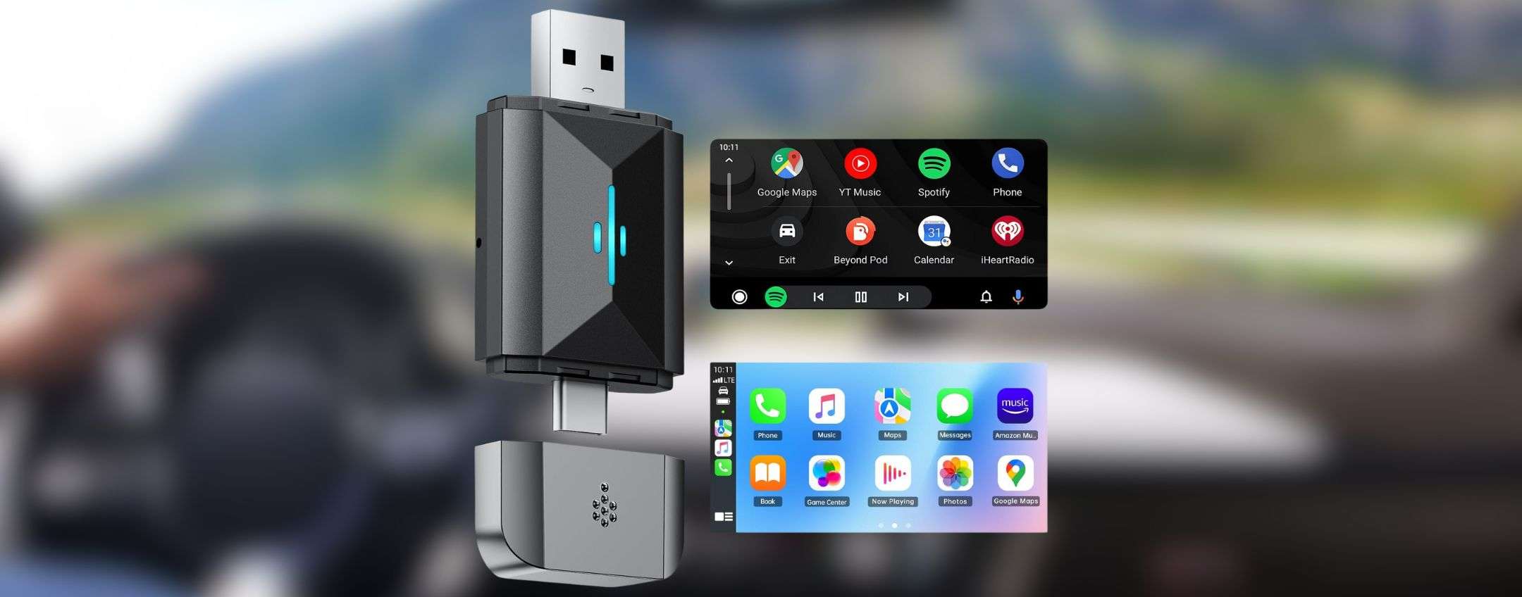 Android Auto Usb Adattatore Wireless CarPlay 2025 - Converte Il CarPlay Cablato In Wireless, Plug & Play Per IPhone E Auto Compatibili