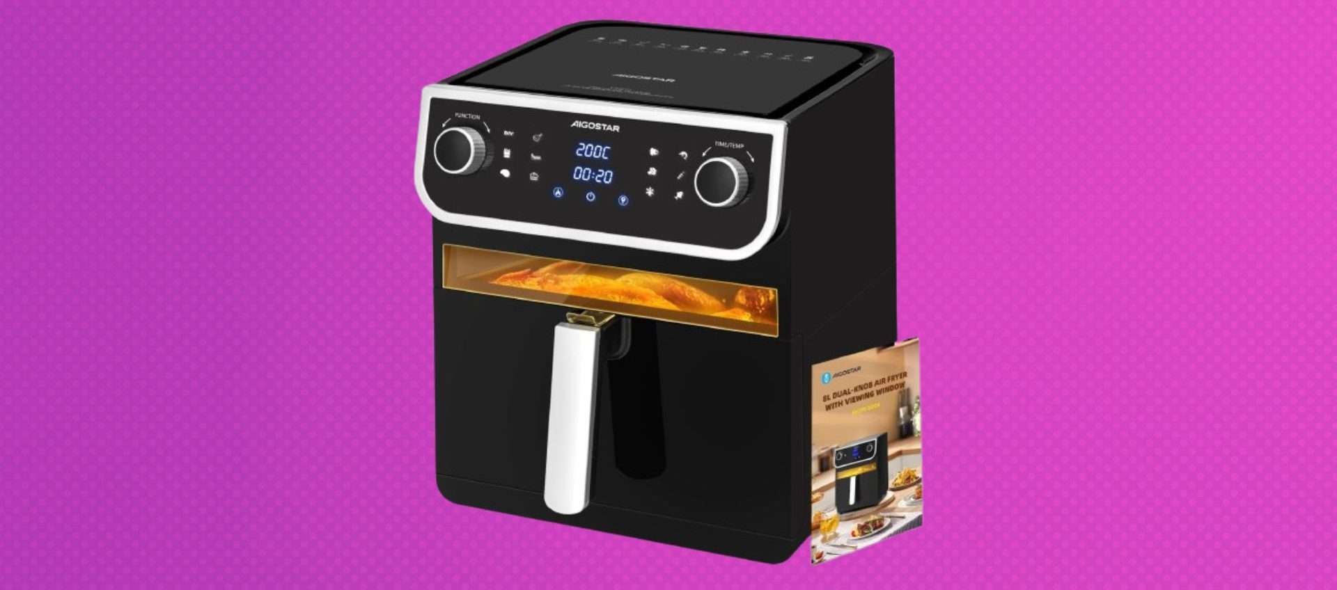 Friggitrice ad aria da 8L in super offerta: con il coupon è tua ad un prezzaccio Friggitrice ad aria da 8L in super offerta: con il coupon è tua ad un prezzaccio