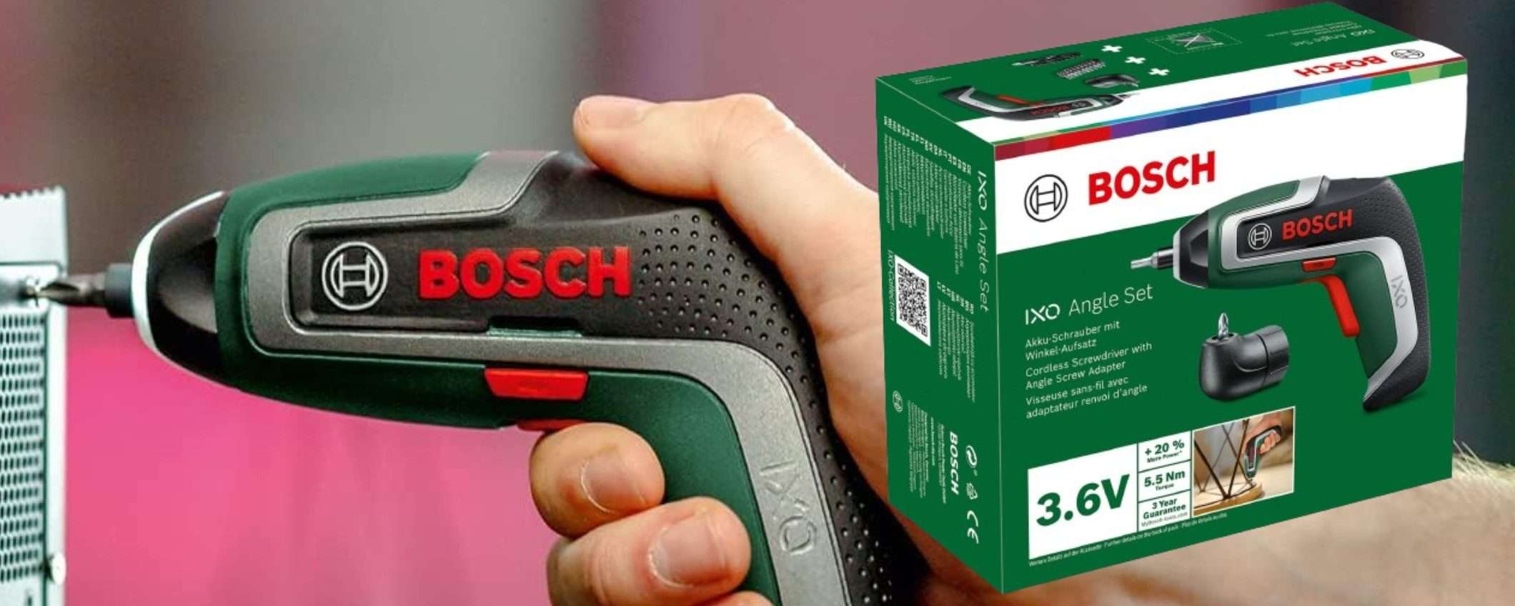 Avvitatore Bosch IXO a 39€: prezzo SBRICIOLATO su Amazon e accessori gratis Avvitatore Bosch IXO a 39€: prezzo SBRICIOLATO su Amazon e accessori gratis