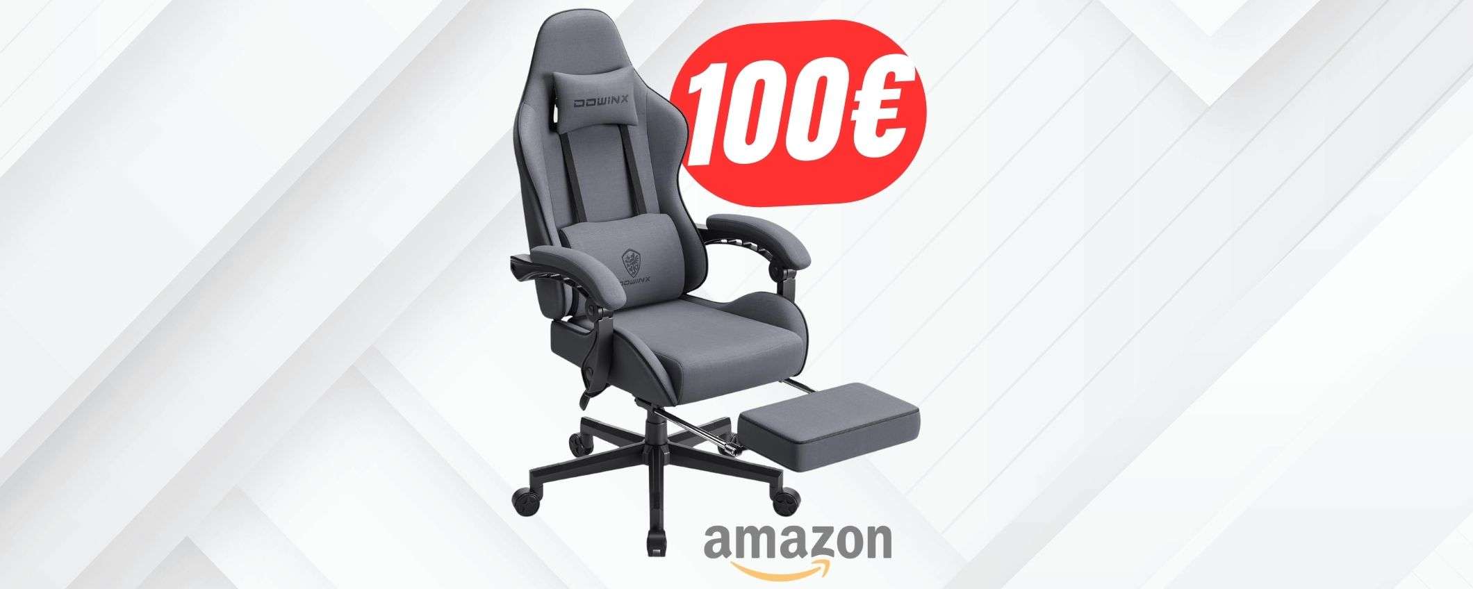 Sedia da gaming MASSAGGIANTE e con POGGIAPIEDI a soli 100€?! Sedia da gaming MASSAGGIANTE e con POGGIAPIEDI a soli 100€?!