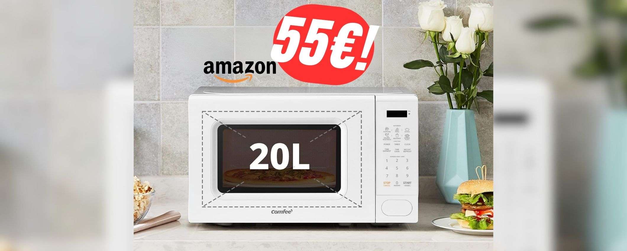 Questo MICROONDE da 20L costa solamente 55€ grazie allo sconto Amazon! Questo MICROONDE da 20L costa solamente 55€ grazie allo sconto Amazon!