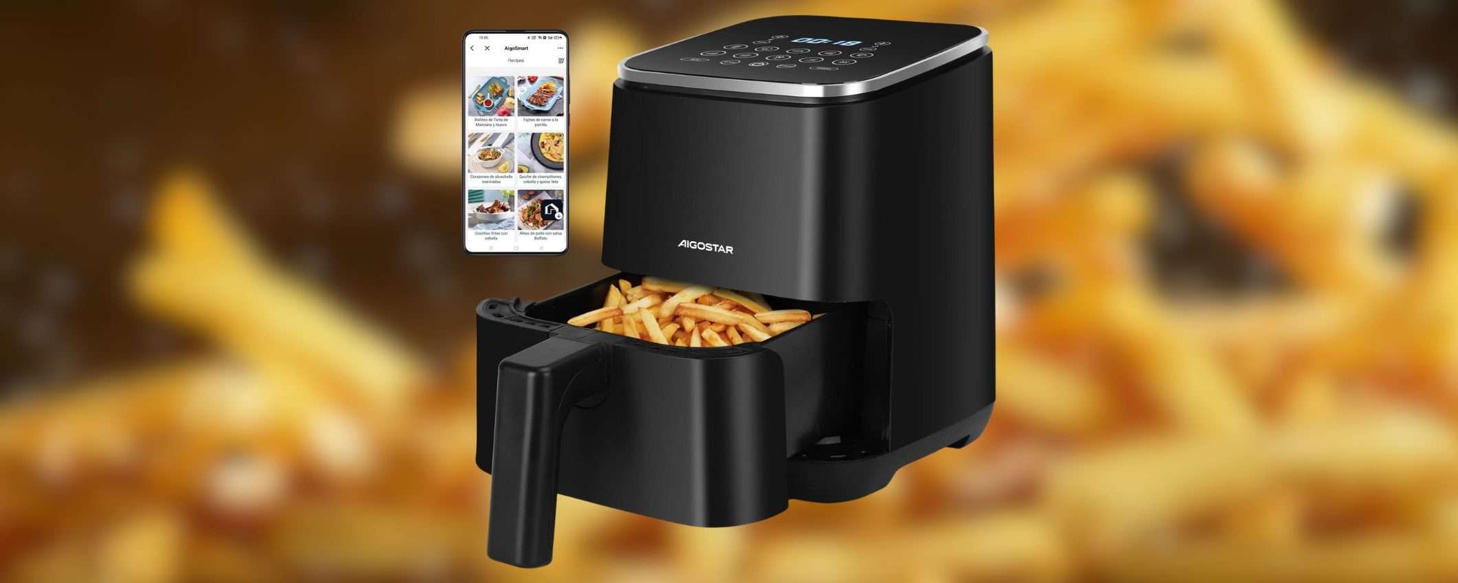 Friggitrice ad aria con 8 programmi e touchscreen a 39,99€ con il SOTTOCOSTO Amazon Friggitrice ad aria con 8 programmi e touchscreen a 39,99€ con il SOTTOCOSTO Amazon