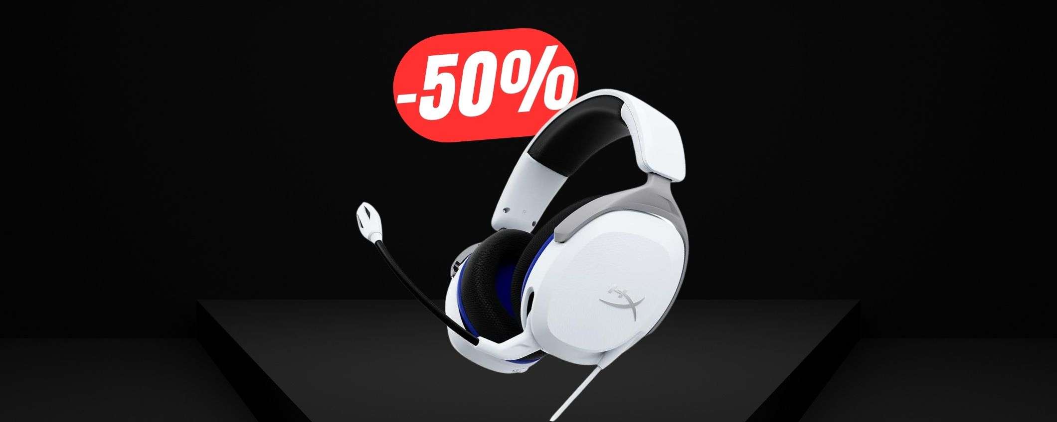 Solo 24€ per le CUFFIE da GAMING HyperX con lo sconto del -50%! Solo 24€ per le CUFFIE da GAMING HyperX con lo sconto del -50%!