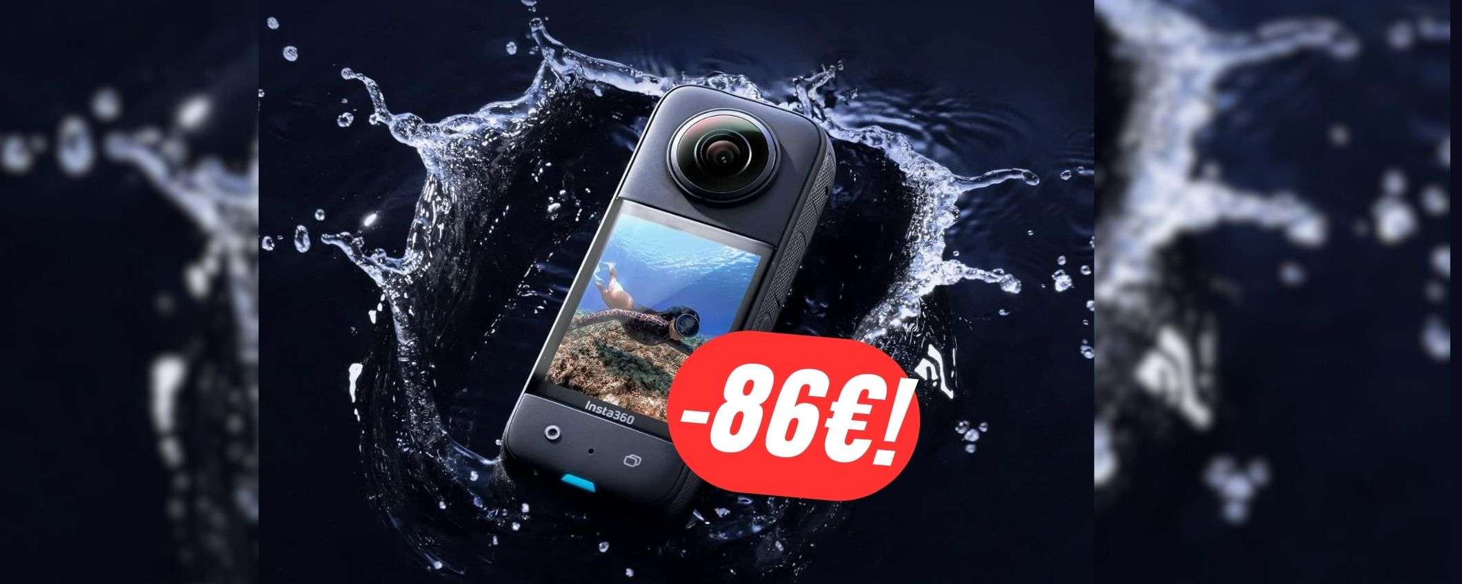 Insta360 X3: la videocamera a 360° (con selfie stick trasparente) è in offerta a -86€! Insta360 X3: la videocamera a 360° (con selfie stick trasparente) è in offerta a -86€!