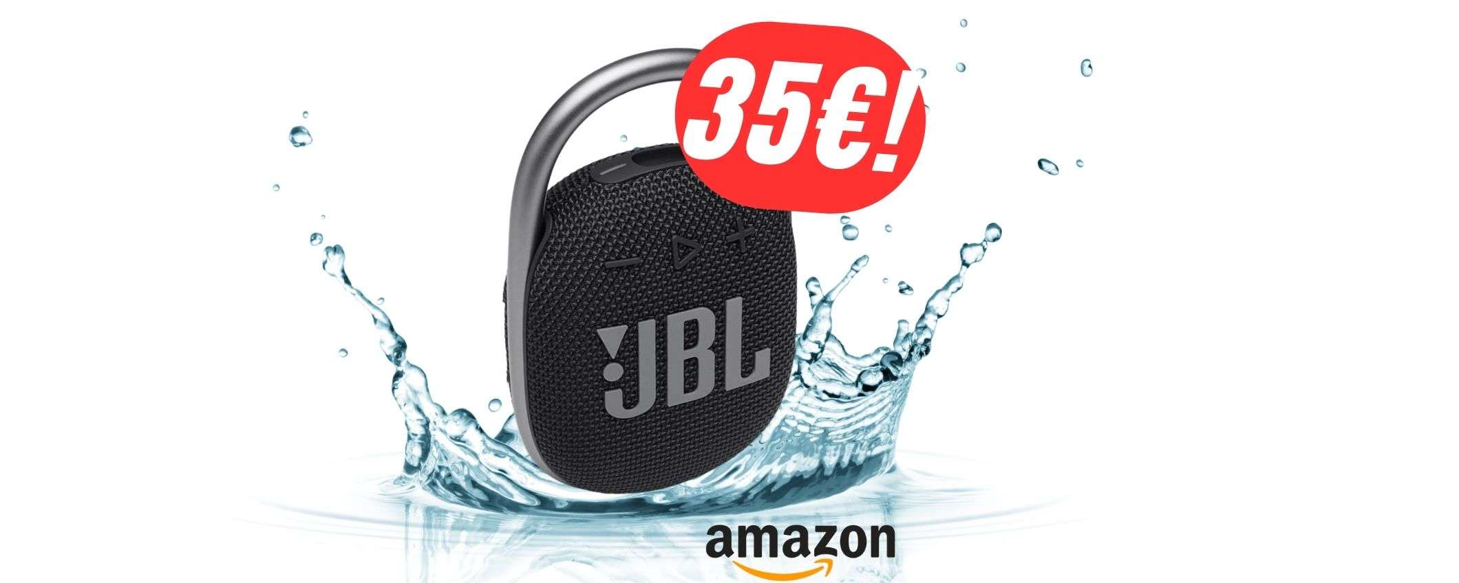 La cassa Bluetooth JBL CLIP 4 a soli 35€ è quasi sold-out su Amazon! La cassa Bluetooth JBL CLIP 4 a soli 35€ è quasi sold-out su Amazon!