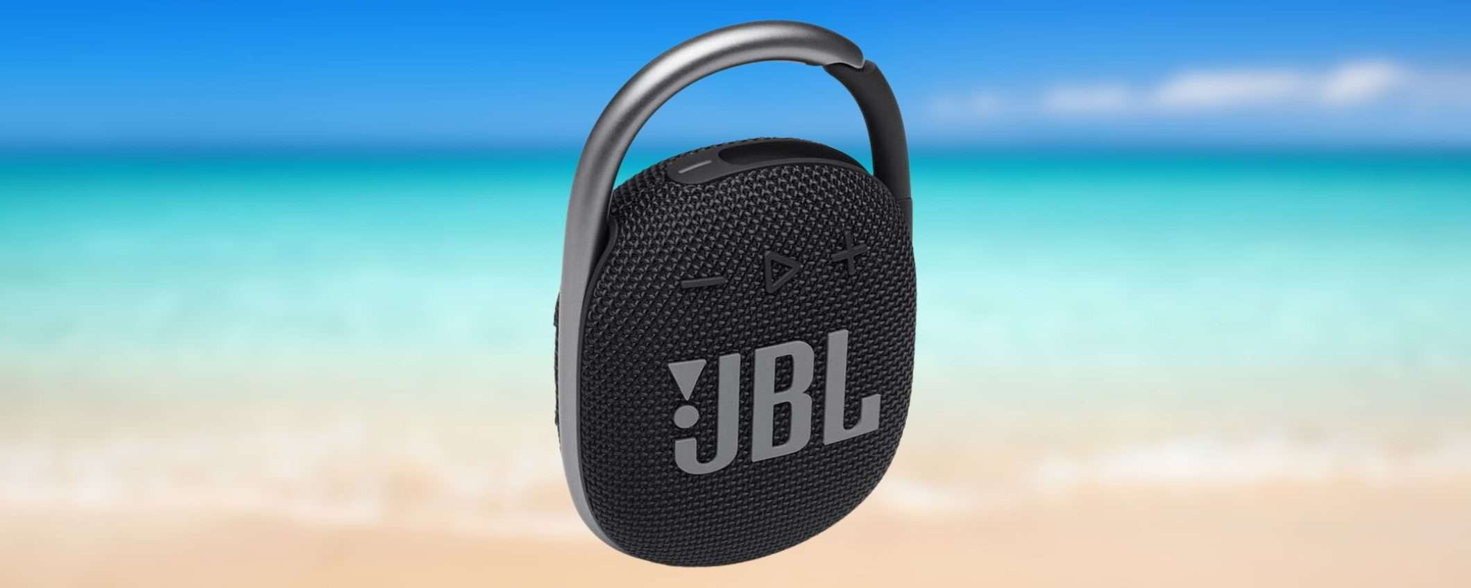 JBL Clip 4: altoparlante bluetooth da spiaggia in SCONTO Amazon (-26%) JBL Clip 4: altoparlante bluetooth da spiaggia in SCONTO Amazon (-26%)
