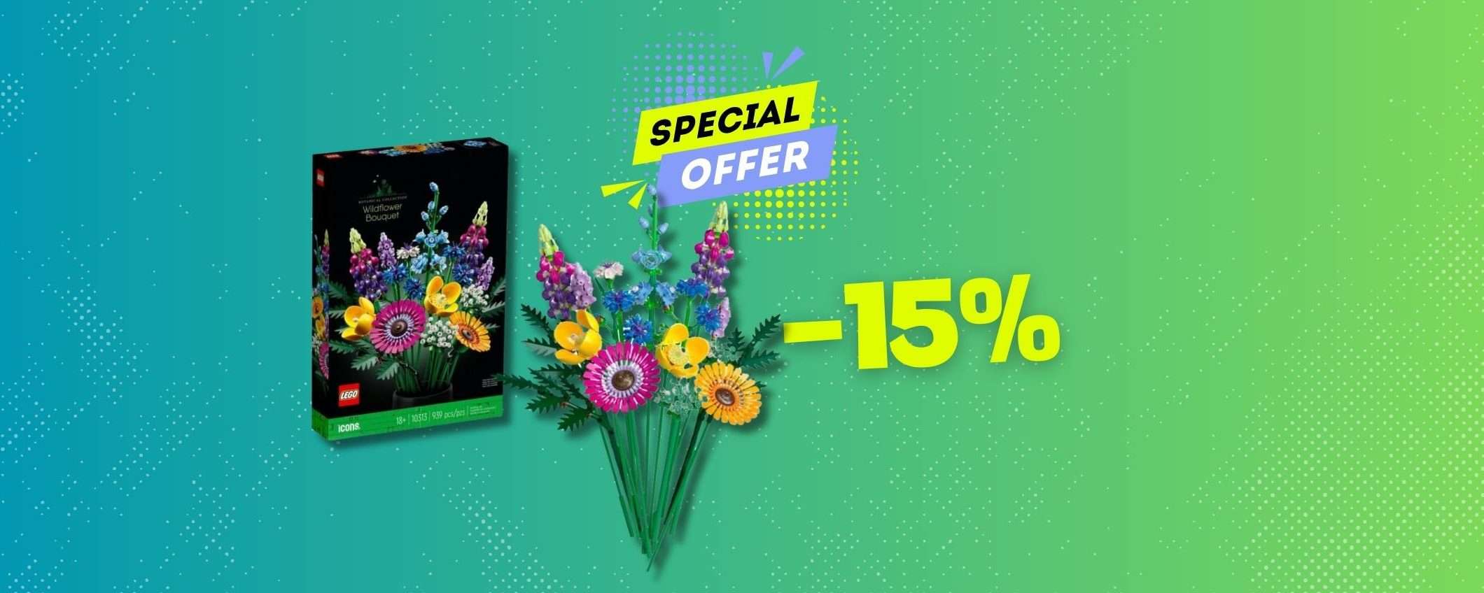 Bellissimo LEGO Icons Bouquet Fiori in sconto SHOCK (-15%) Bellissimo LEGO Icons Bouquet Fiori in sconto SHOCK (-15%)