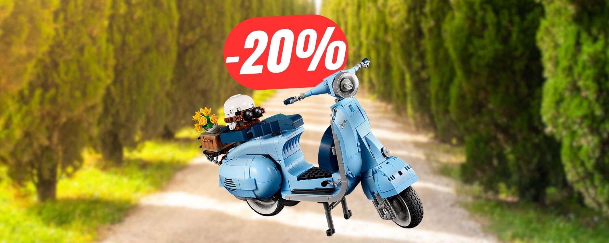 Rivivi la bella vita con la Vespa 125 in versione LEGO scontata del -20%! Rivivi la bella vita con la Vespa 125 in versione LEGO scontata del -20%!