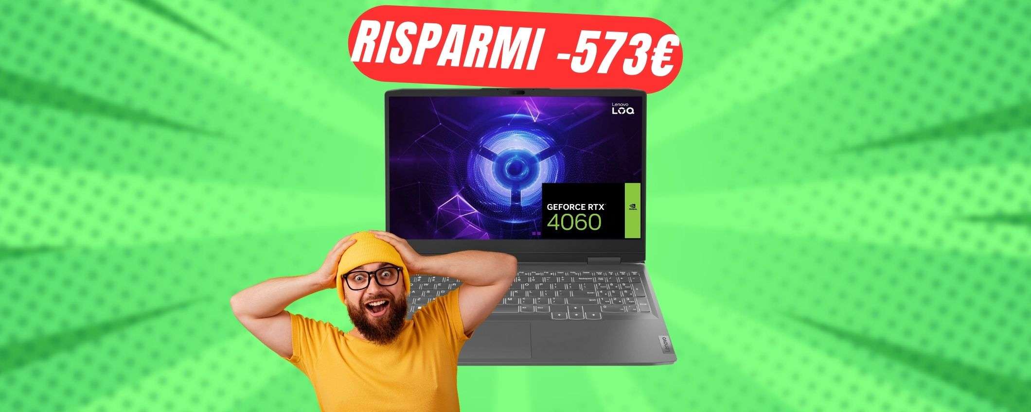 NVIDIA RTX 4060 e i5 13th: questo portatile di LENOVO al -41% è una bestia! NVIDIA RTX 4060 e i5 13th: questo portatile di LENOVO al -41% è una bestia!