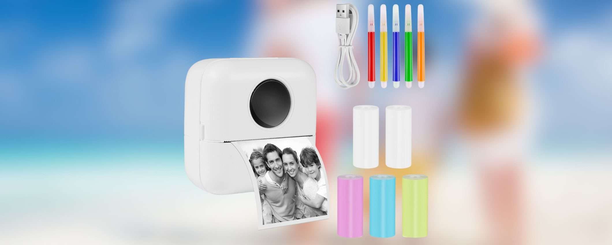 Stampa le foto delle VACANZE con questa mini stampante fotografica in offerta Stampa le foto delle VACANZE con questa mini stampante fotografica in offerta