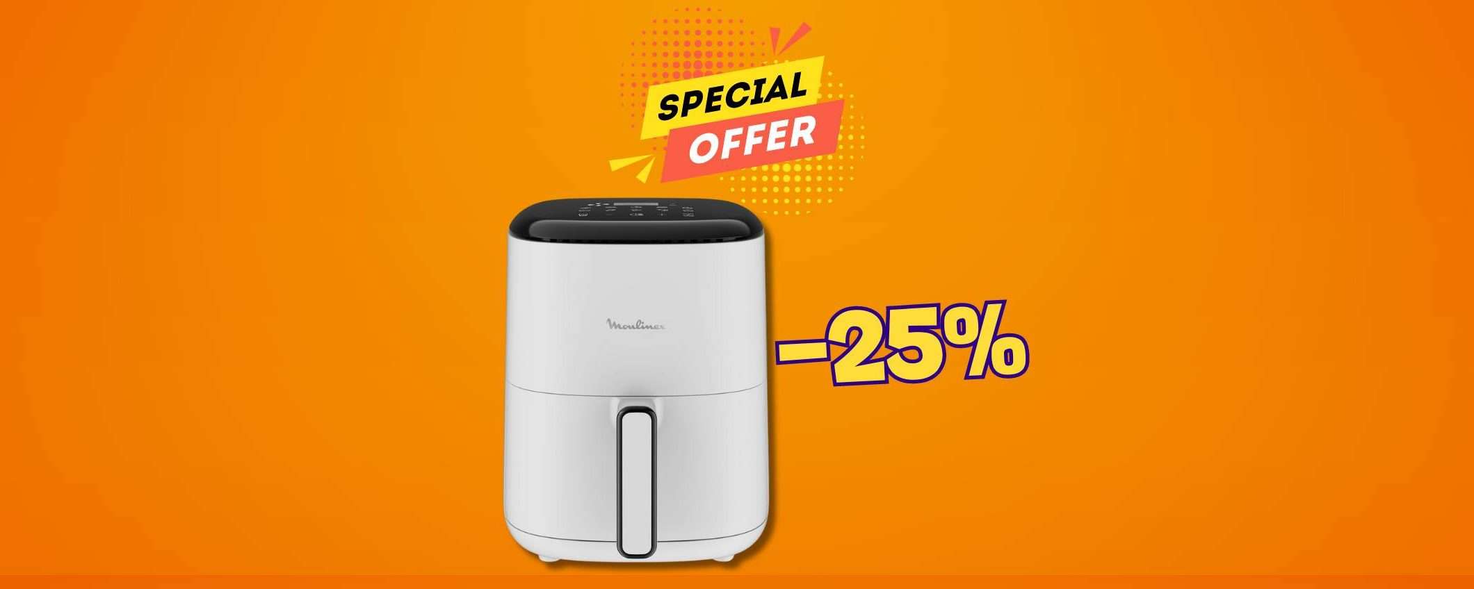 Cucina sano e senza sentire caldo con Moulinex Easy Fry Compact (-25%) Cucina sano e senza sentire caldo con Moulinex Easy Fry Compact (-25%)
