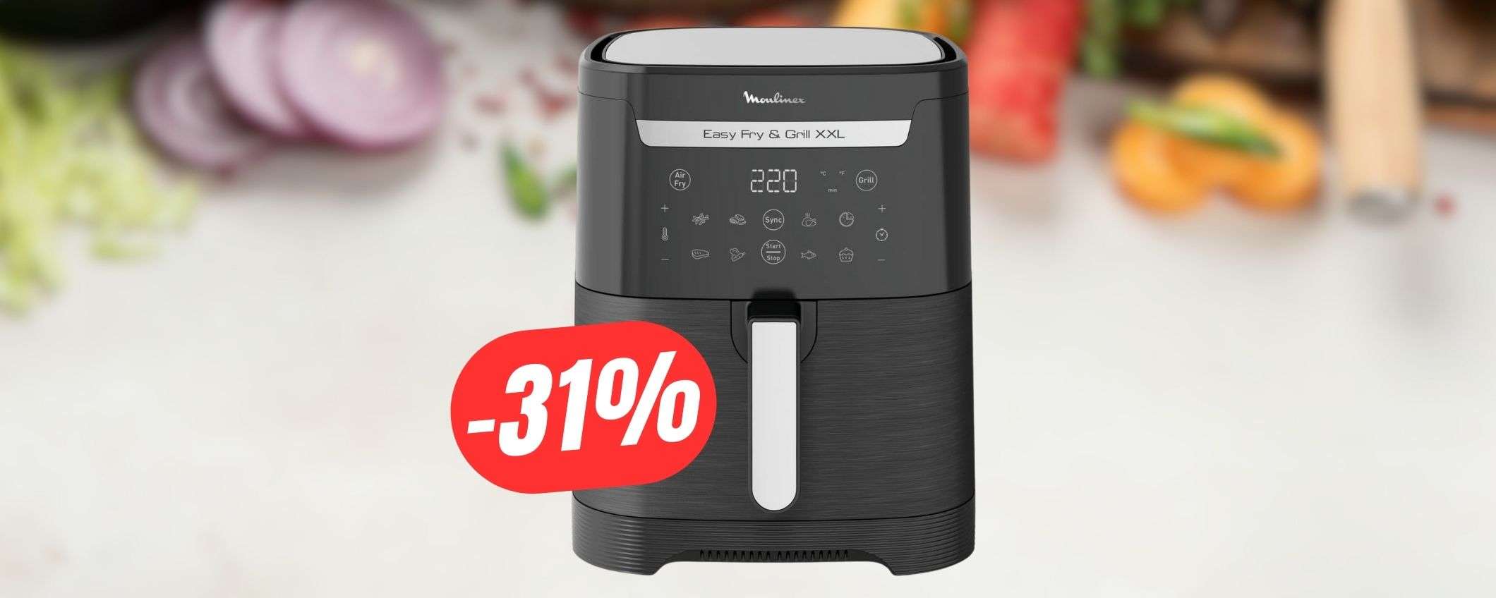 RISPARMIA 50€ su questa enorme friggitrice ad aria di Moulinex! RISPARMIA 50€ su questa enorme friggitrice ad aria di Moulinex!