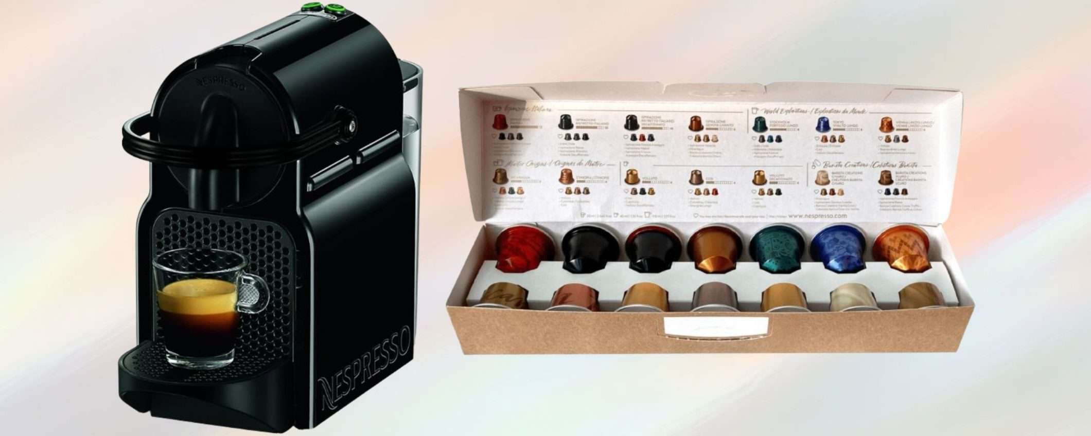 Nespresso Inissia a 78€ con 90€ di caffè in OMAGGIO: promo SHOCK (Amazon) Nespresso Inissia a 78€ con 90€ di caffè in OMAGGIO: promo SHOCK (Amazon)