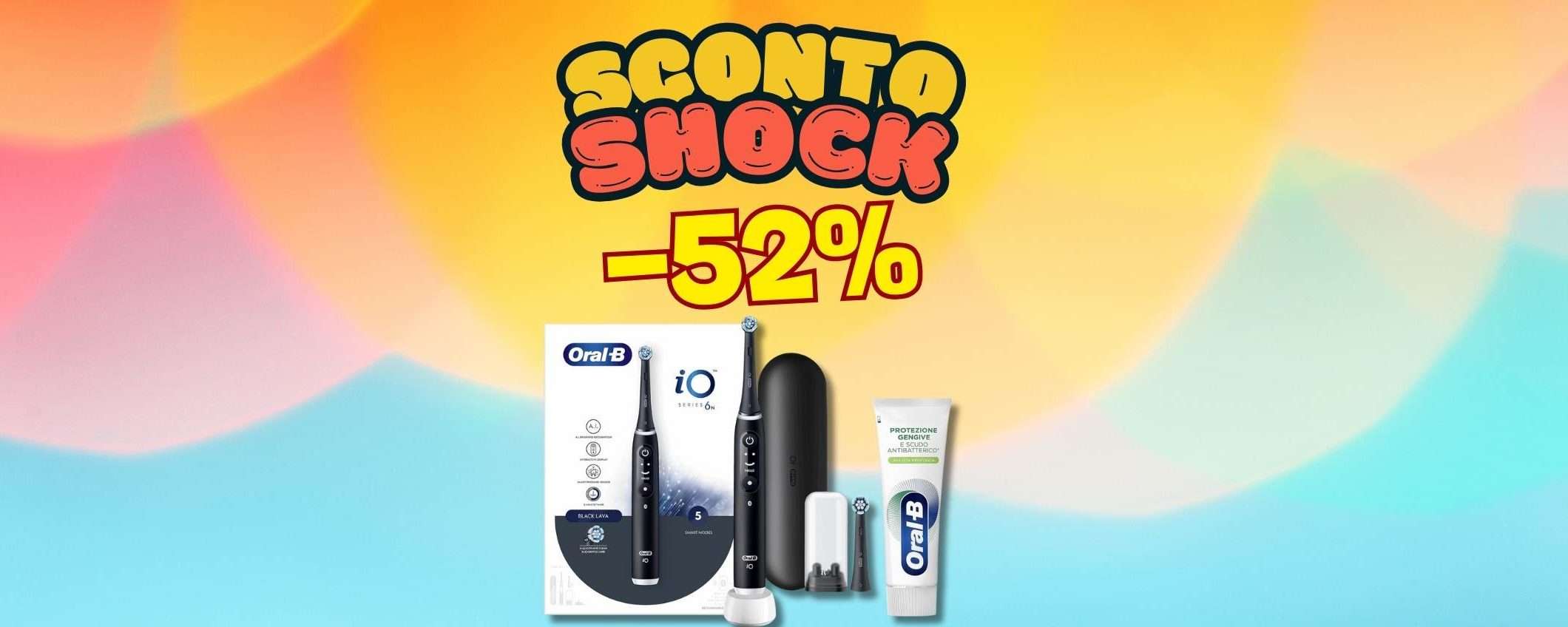 Oral-B iO6; spazzolino elettrico incredibile in sconto del 52% Oral-B iO6; spazzolino elettrico incredibile in sconto del 52%