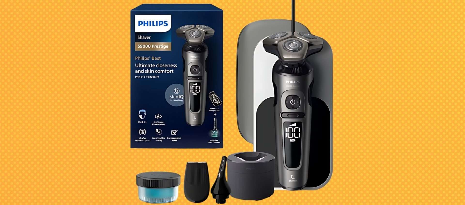 Rasoio Philips S9000 Prestige, sconto del 40%: a questo prezzo non ha rivali Rasoio Philips S9000 Prestige, sconto del 40%: a questo prezzo non ha rivali