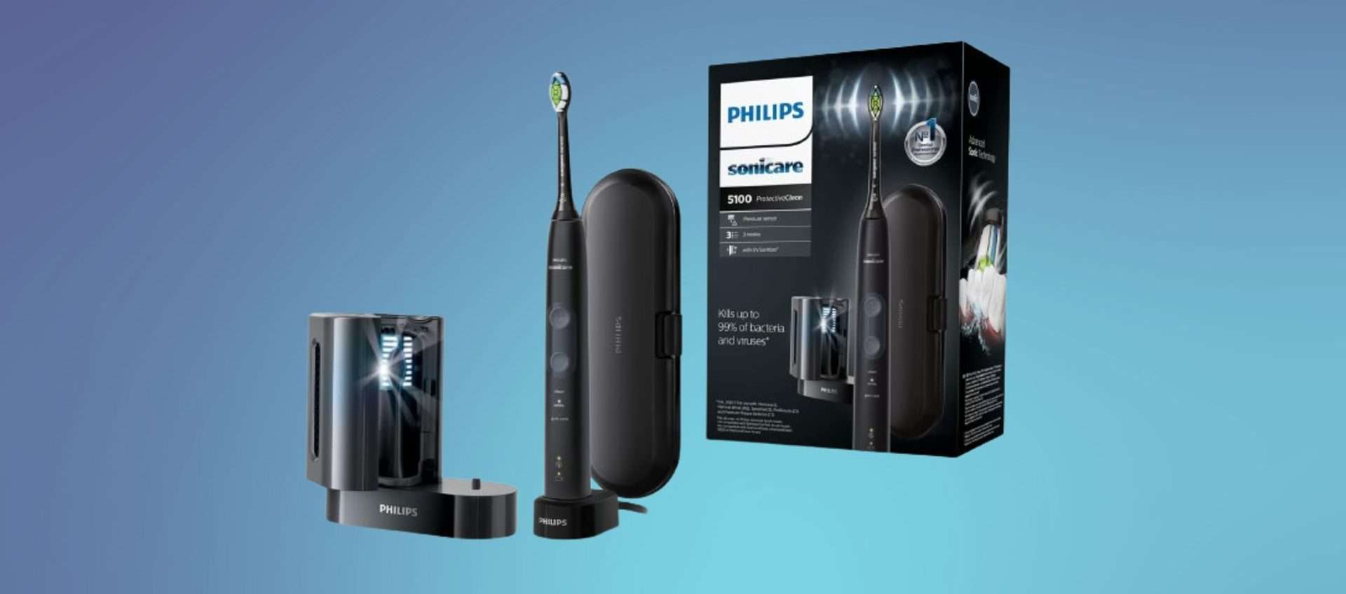 Philips Sonicare ProtectiveClean 5100, prezzo bomba: super sconto del 41% Philips Sonicare ProtectiveClean 5100, prezzo bomba: super sconto del 41%