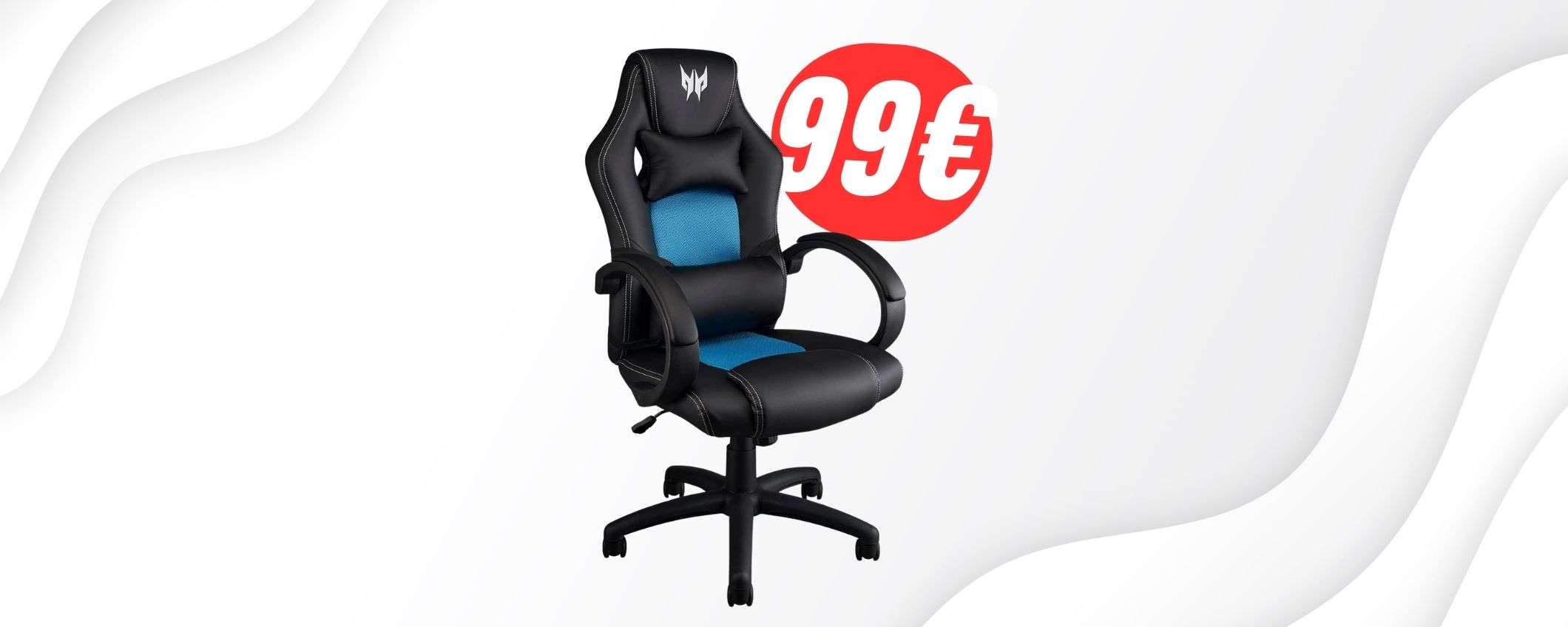 La comodissima SEDIA da GAMING di Acer Predator precipita a 99€! La comodissima SEDIA da GAMING di Acer Predator precipita a 99€!