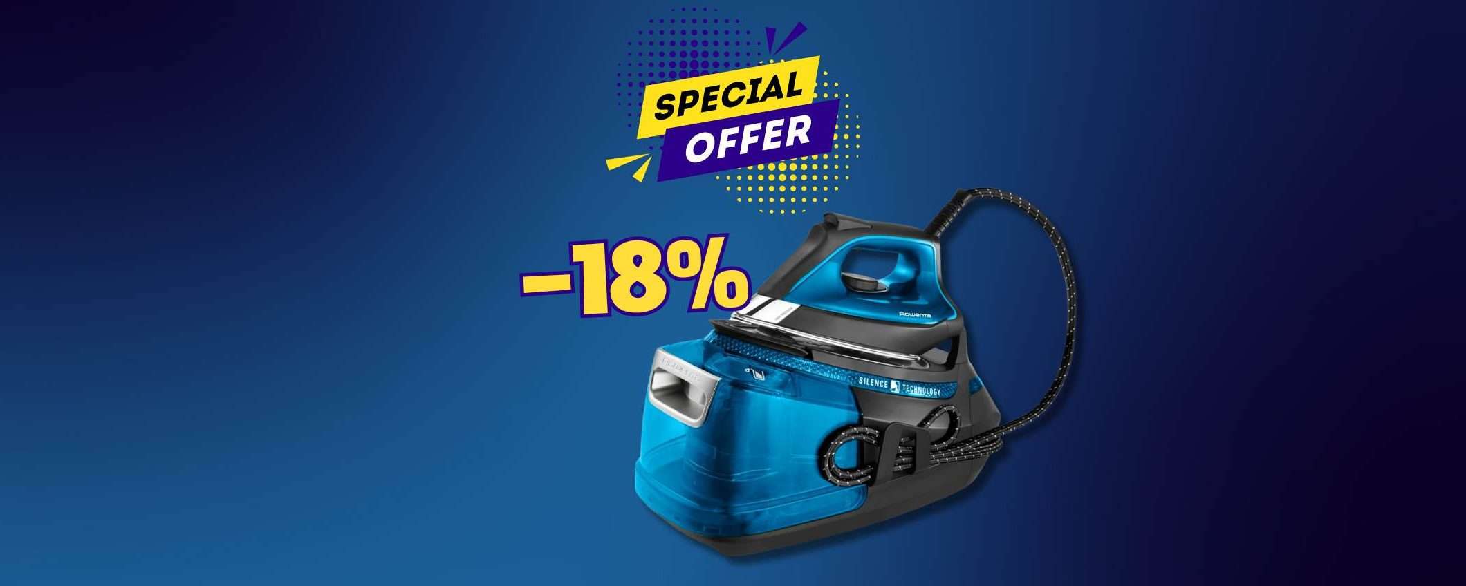 Panni perfettamente stirati con Rowenta Silence Steam Pro (-18%) Panni perfettamente stirati con Rowenta Silence Steam Pro (-18%)