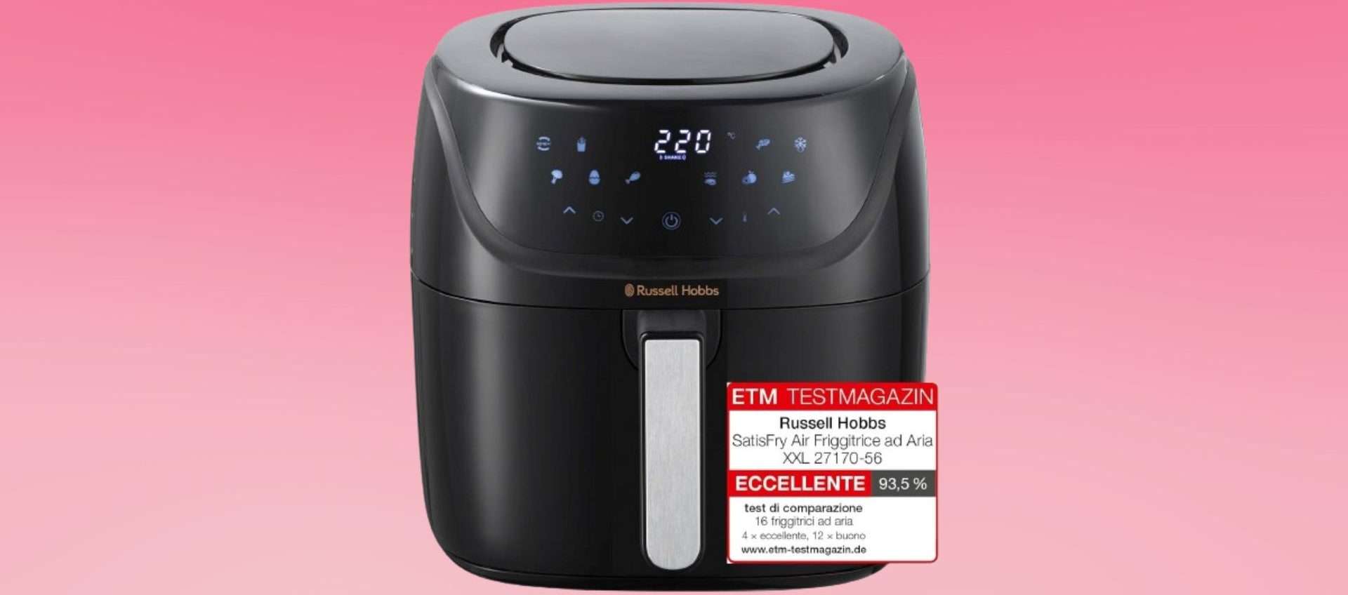 Friggitrice ad aria Russel Hobbs XXL, offerta lampo: a questo prezzo sta andando a ruba Friggitrice ad aria Russel Hobbs XXL, offerta lampo: a questo prezzo sta andando a ruba