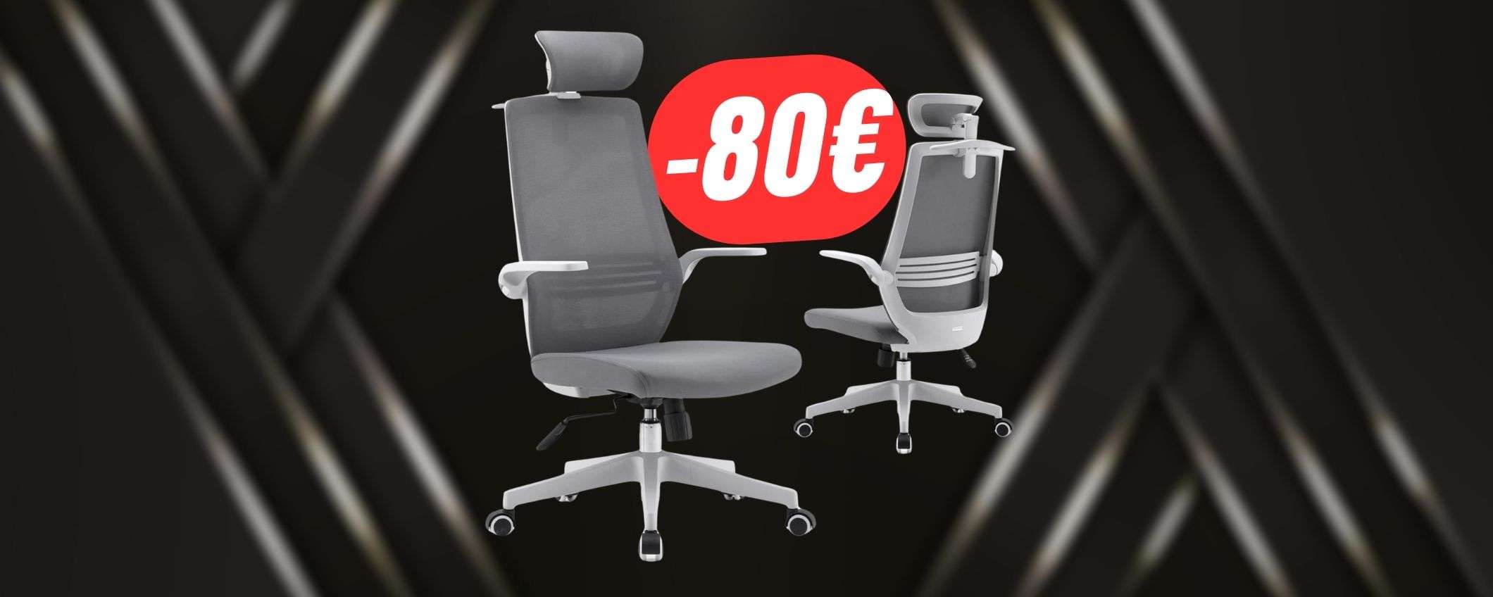 COUPON da -80€ per la SEDIA ERGONOMICA con poggiatesta integrato! COUPON da -80€ per la SEDIA ERGONOMICA con poggiatesta integrato!