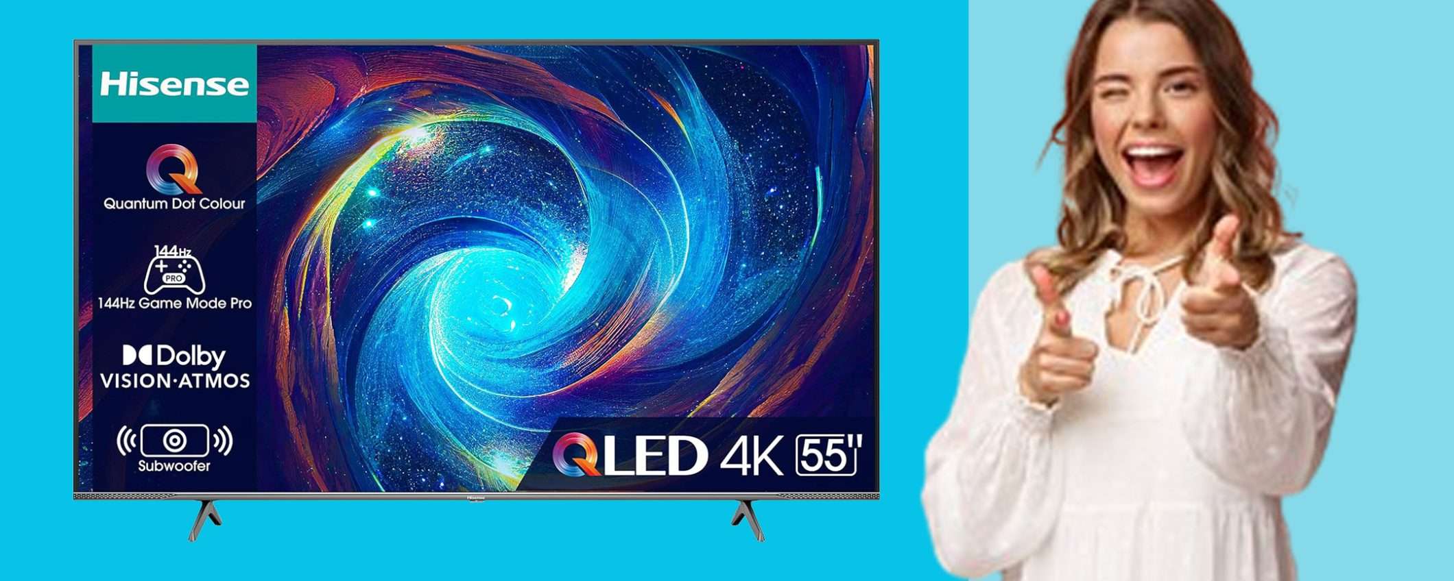 Smart TV QLED 4K Hisense da 55 Smart TV QLED 4K Hisense da 55