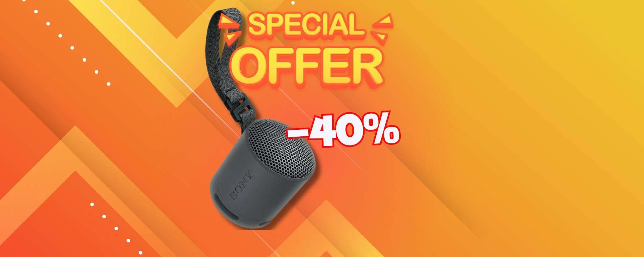 Speaker impermeabile per la tua estate: Sony SRS-XB100 (-40%)