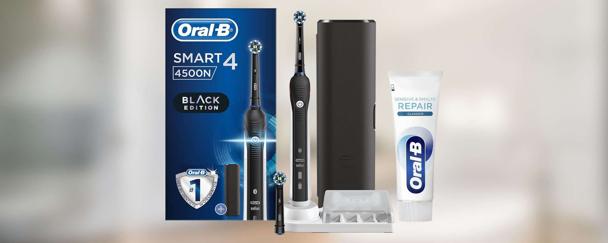 Spazzolino elettrico Oral-B, con dentifricio e accessori, in MEGA SCONTO (-46%) Spazzolino elettrico Oral-B, con dentifricio e accessori, in MEGA SCONTO (-46%)