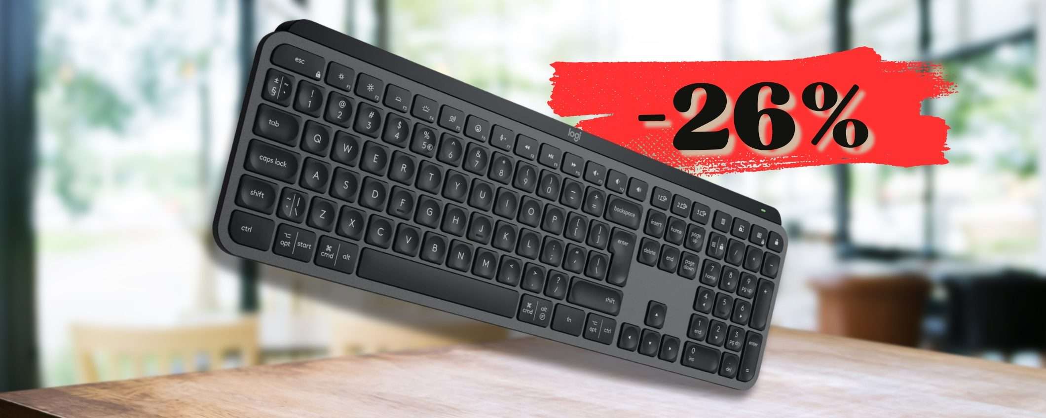 Logitech MX Keys S scende sotto i 100€ per un affare EPICO Logitech MX Keys S scende sotto i 100€ per un affare EPICO