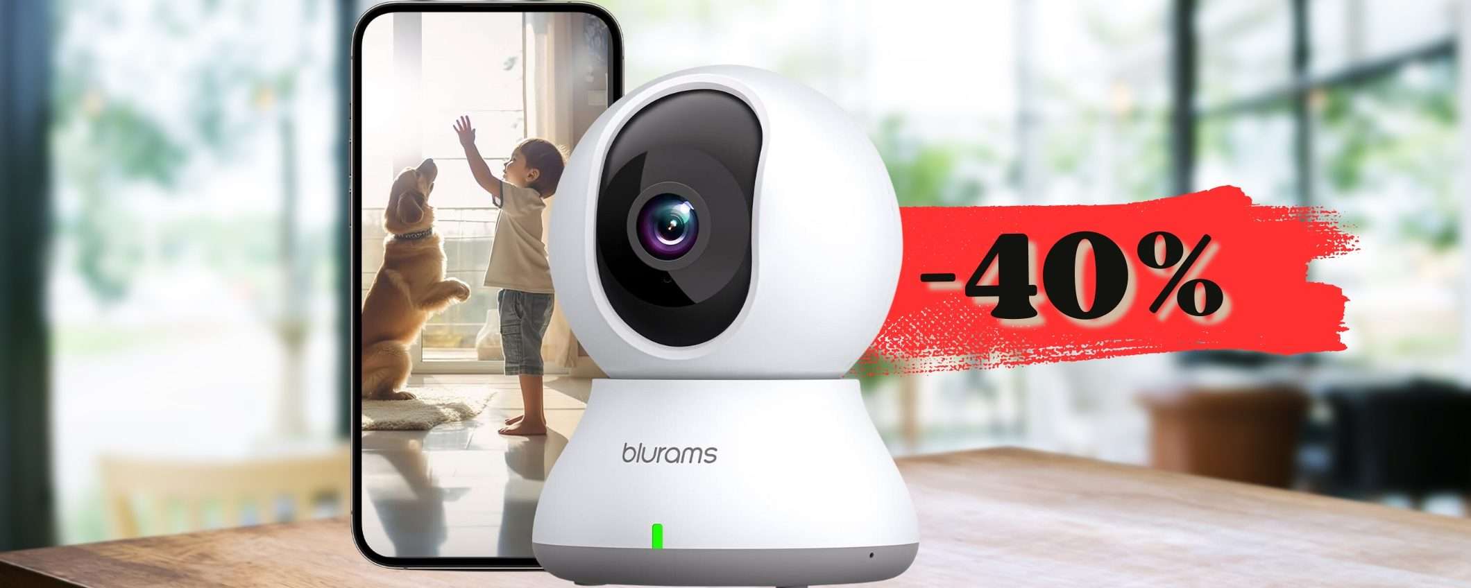 Parti TRANQUILLO in vacanza: telecamera WIFI 360° da interno Parti TRANQUILLO in vacanza: telecamera WIFI 360° da interno