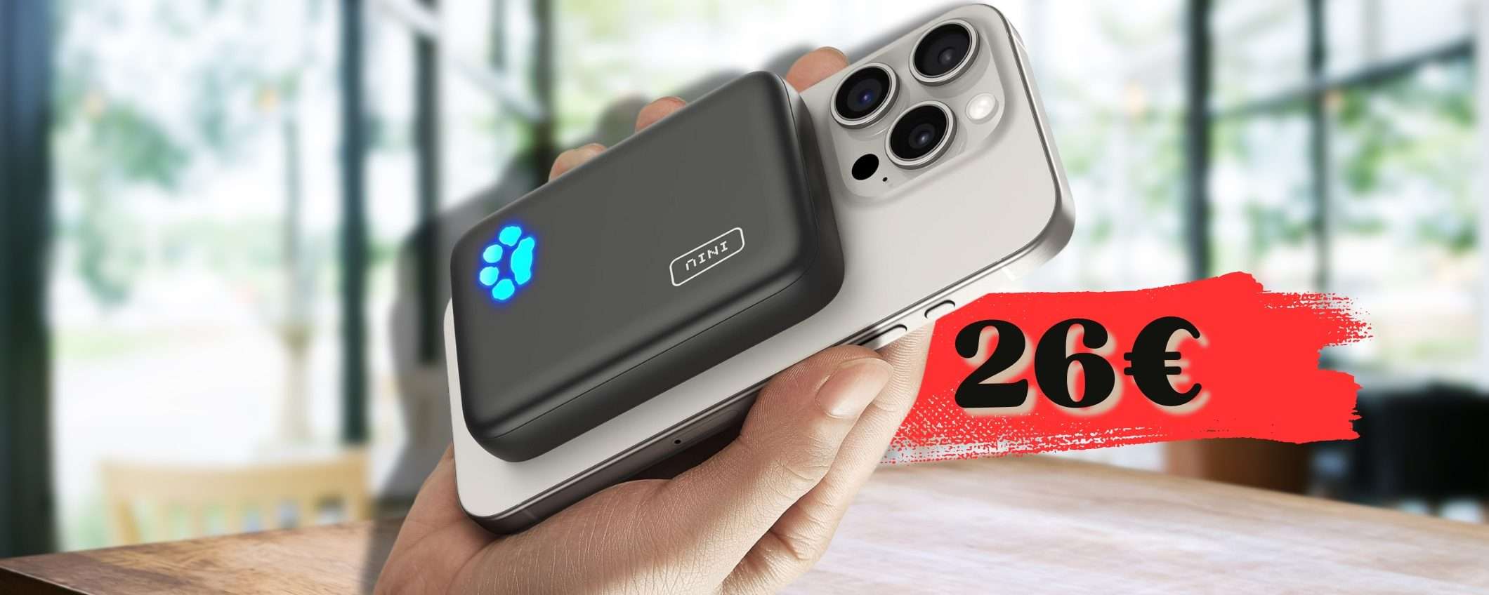 PowerBank MagSafe da usare su iPhone per 2 ricariche EXTRA (26€) PowerBank MagSafe da usare su iPhone per 2 ricariche EXTRA (26€)