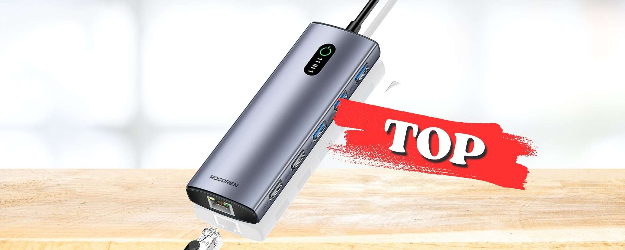 HUB USB 11in1: sta nel palmo della mano e non ti priva di NIENTE, 27€ HUB USB 11in1: sta nel palmo della mano e non ti priva di NIENTE, 27€
