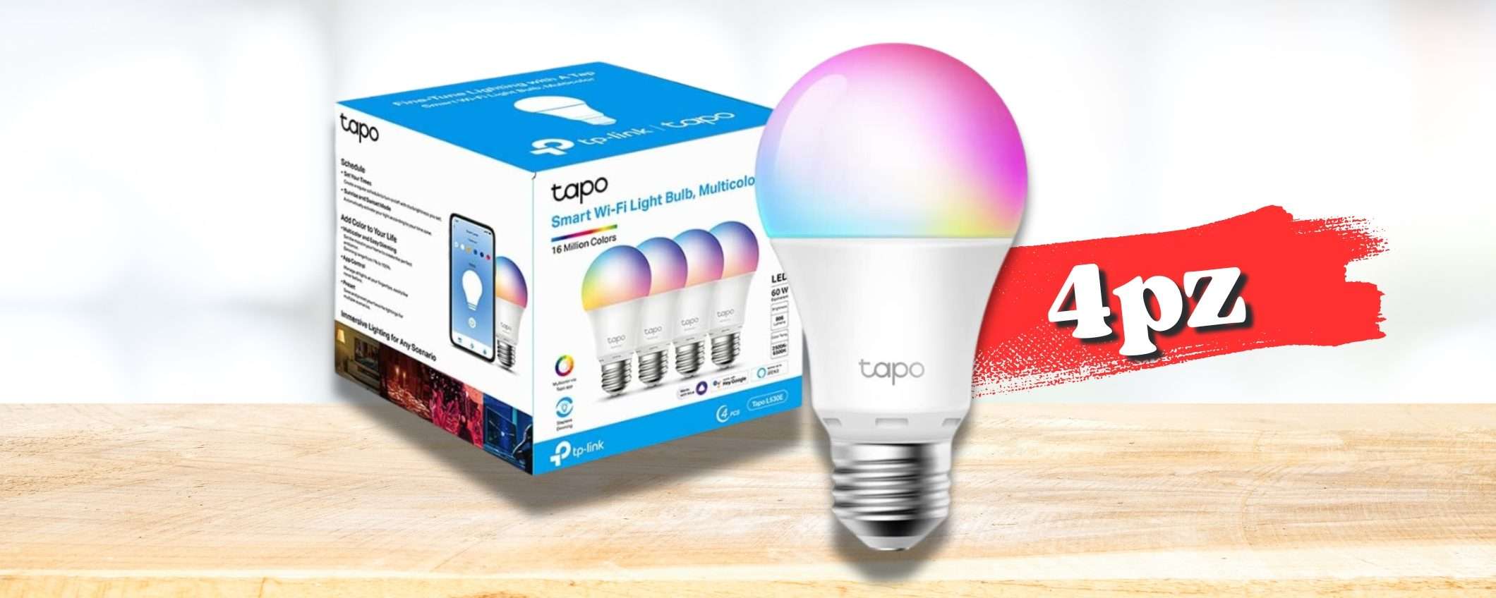 Un acquisto per illuminazione SMART in tutta casa: 4 lampadine TP Link Un acquisto per illuminazione SMART in tutta casa: 4 lampadine TP Link