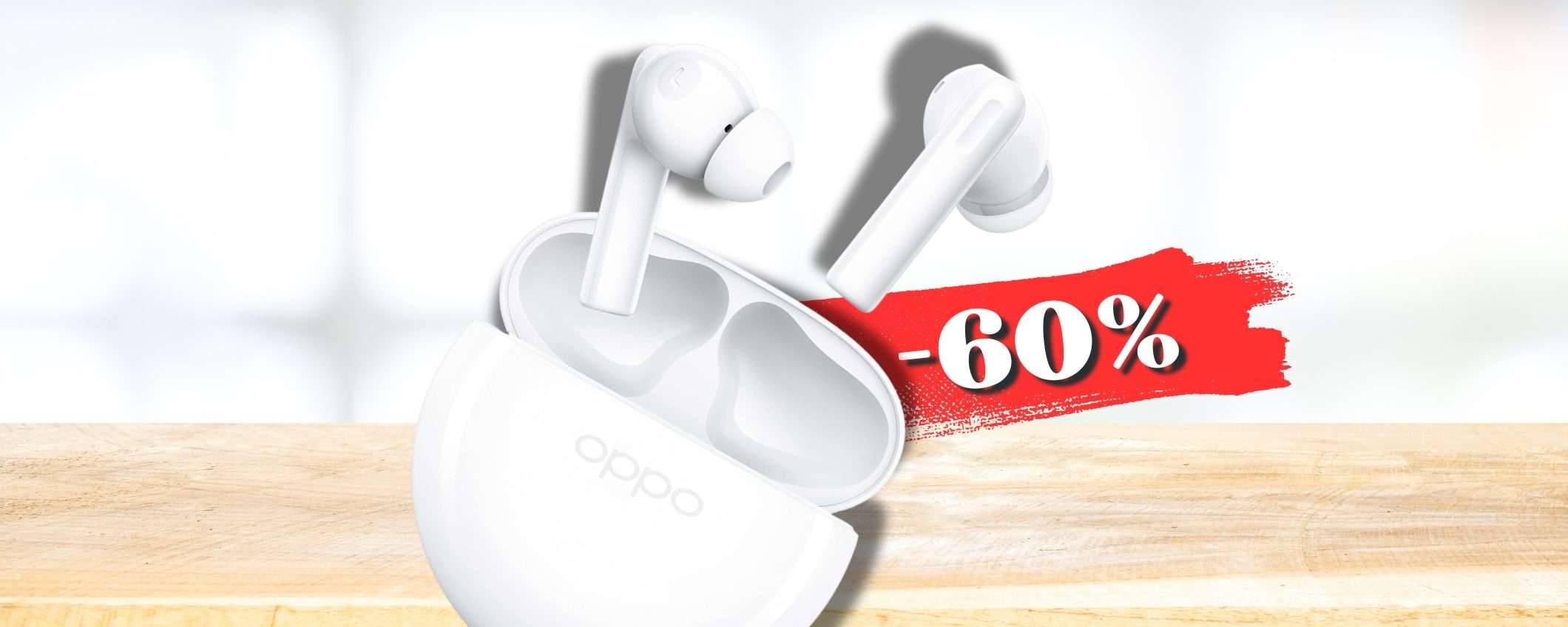 OPPO Enco Buds2 prezzo DISINTEGRATO con sconto 60% su auricolari TOP OPPO Enco Buds2 prezzo DISINTEGRATO con sconto 60% su auricolari TOP