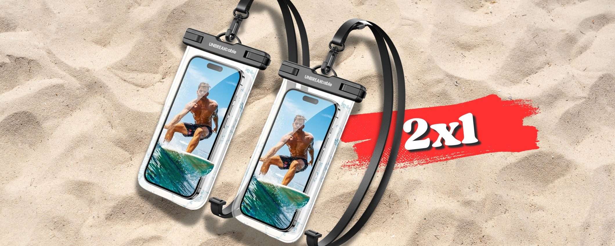 Custodie impermeabili, 2pz per smartphone AL SICURO in acqua (12€) Custodie impermeabili, 2pz per smartphone AL SICURO in acqua (12€)