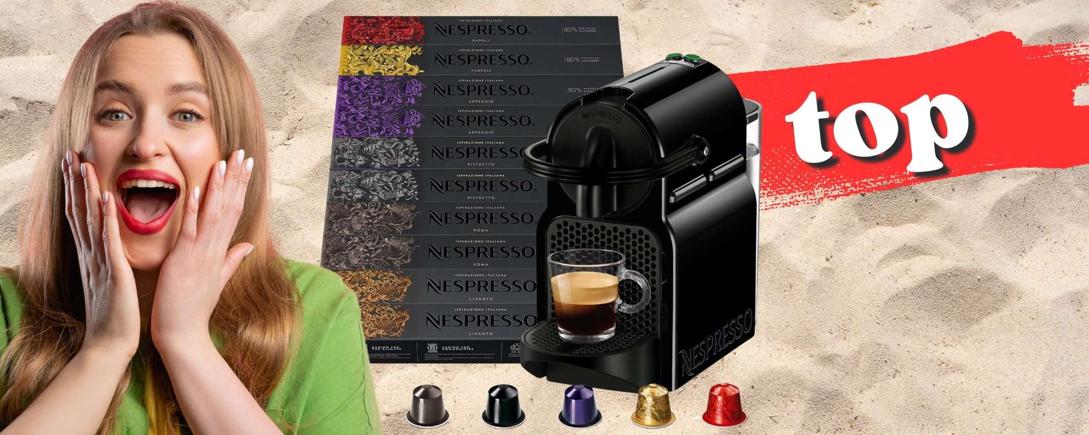 ESCLUSIVA Amazon Prime: sconto Nespresso INISSIA con 100 capsule INCLUSE ESCLUSIVA Amazon Prime: sconto Nespresso INISSIA con 100 capsule INCLUSE